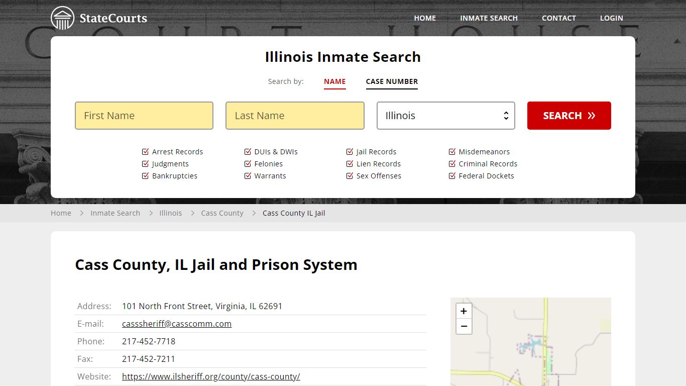 Cass County IL Jail Inmate Records Search, Illinois - State Courts